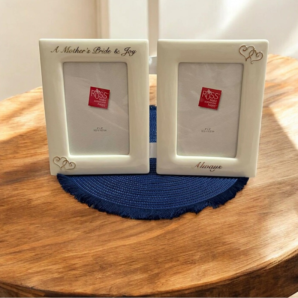 White Lace and Promises" double photo frame by RUSS
